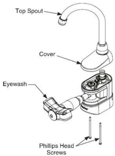 Bradley S19-500 - Change Faucet & Eyewash Swing Direction - 2
