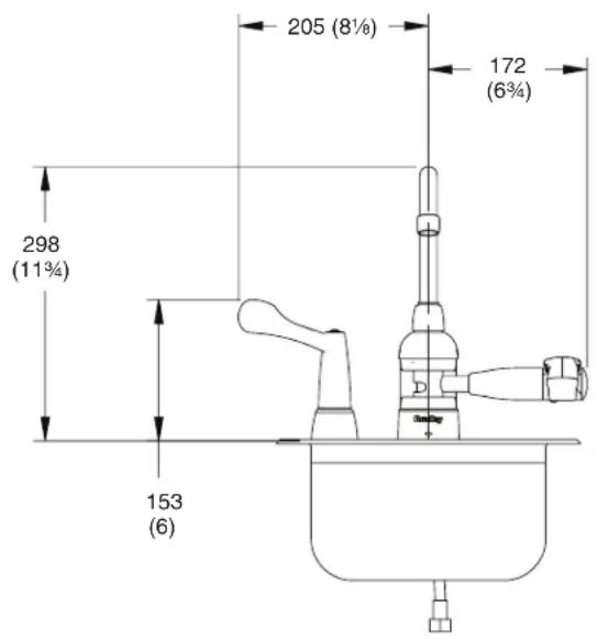 Bradley S19-500 - mm (pulg.) - 1