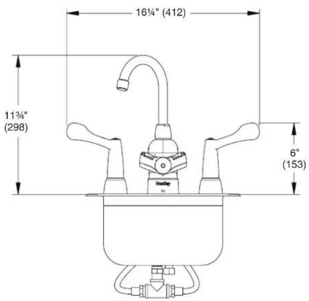 Bradley S19-500 - Dimensions – S19-500W & S19-505W - 1