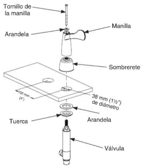 Bradley S19-500 - 2a Instale las mangueras de la llave (S19-500T y S19-505T) - 1