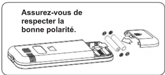 LG LP0825WSB - Insertion des piles - 1
