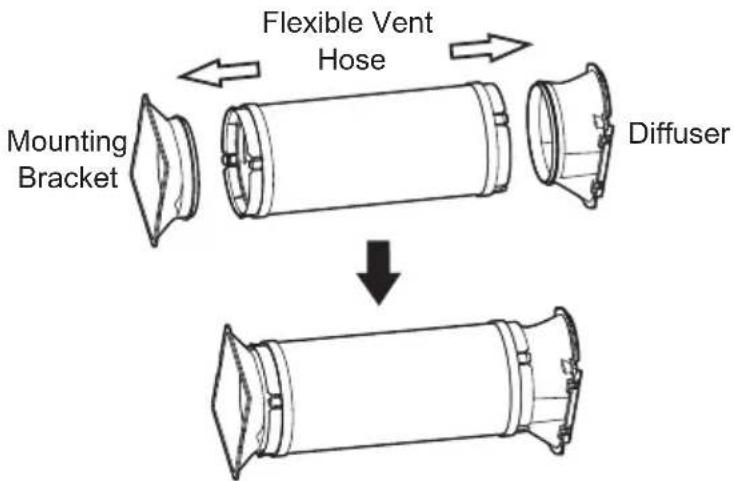 LG LP1025WSSM - Attaching the Flexible Vent Hose Set - 1