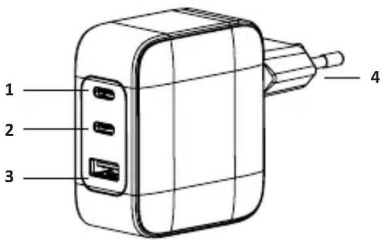 INTENSO W100ACC GaN - Visão geral do aparelho - 1