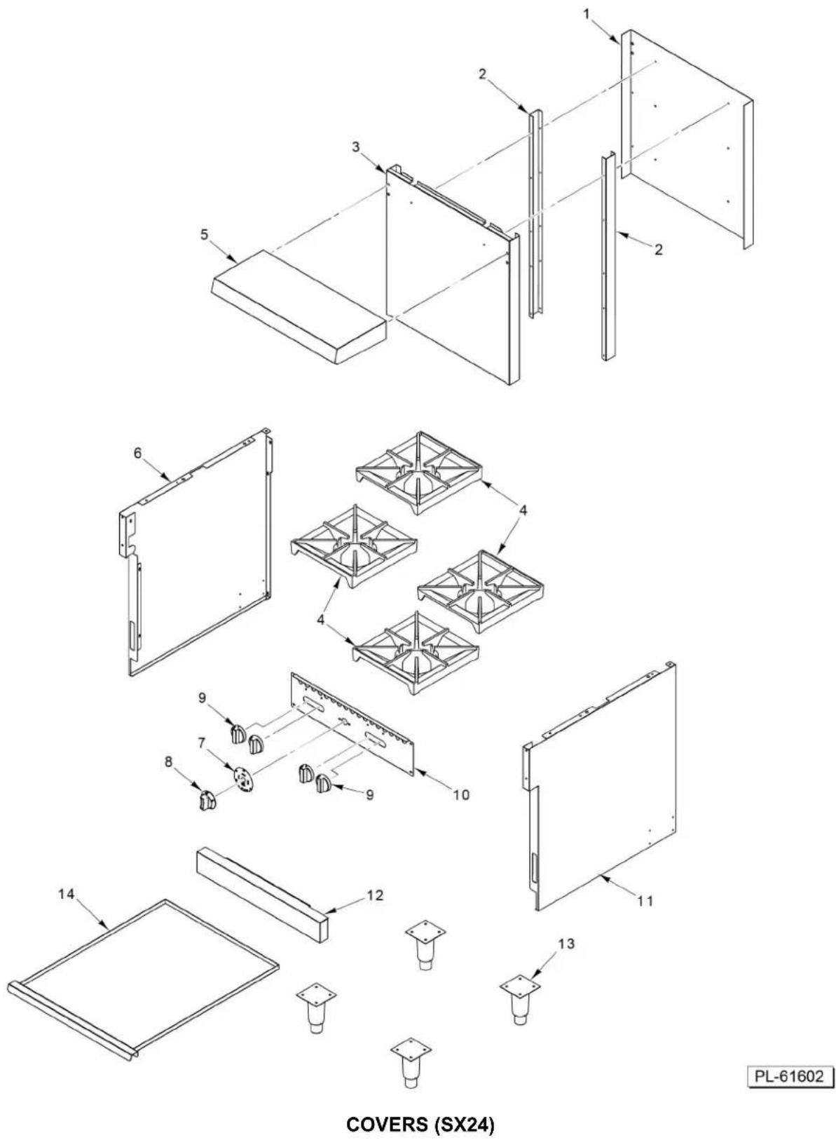 Vulcan SX60F - ILLUS. PART NO. NAME OF PART AMT. PL-65027 - 1