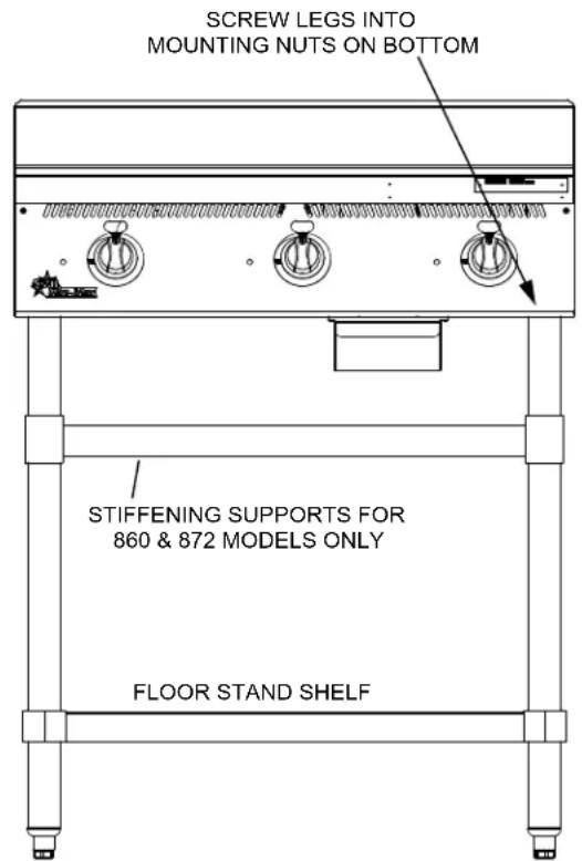 STAR Ultra-Max 848TA - DO NOT INSTALL WITHOUT ATTACHING FEET OR SUPPLIED STAND LEGS AND SHELF - DO NOT REMOVE FEET. - 2