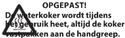 Cloer 4990 - Veiligheid tijden het gebruik van de kontaktvoet / waterkoker - 3