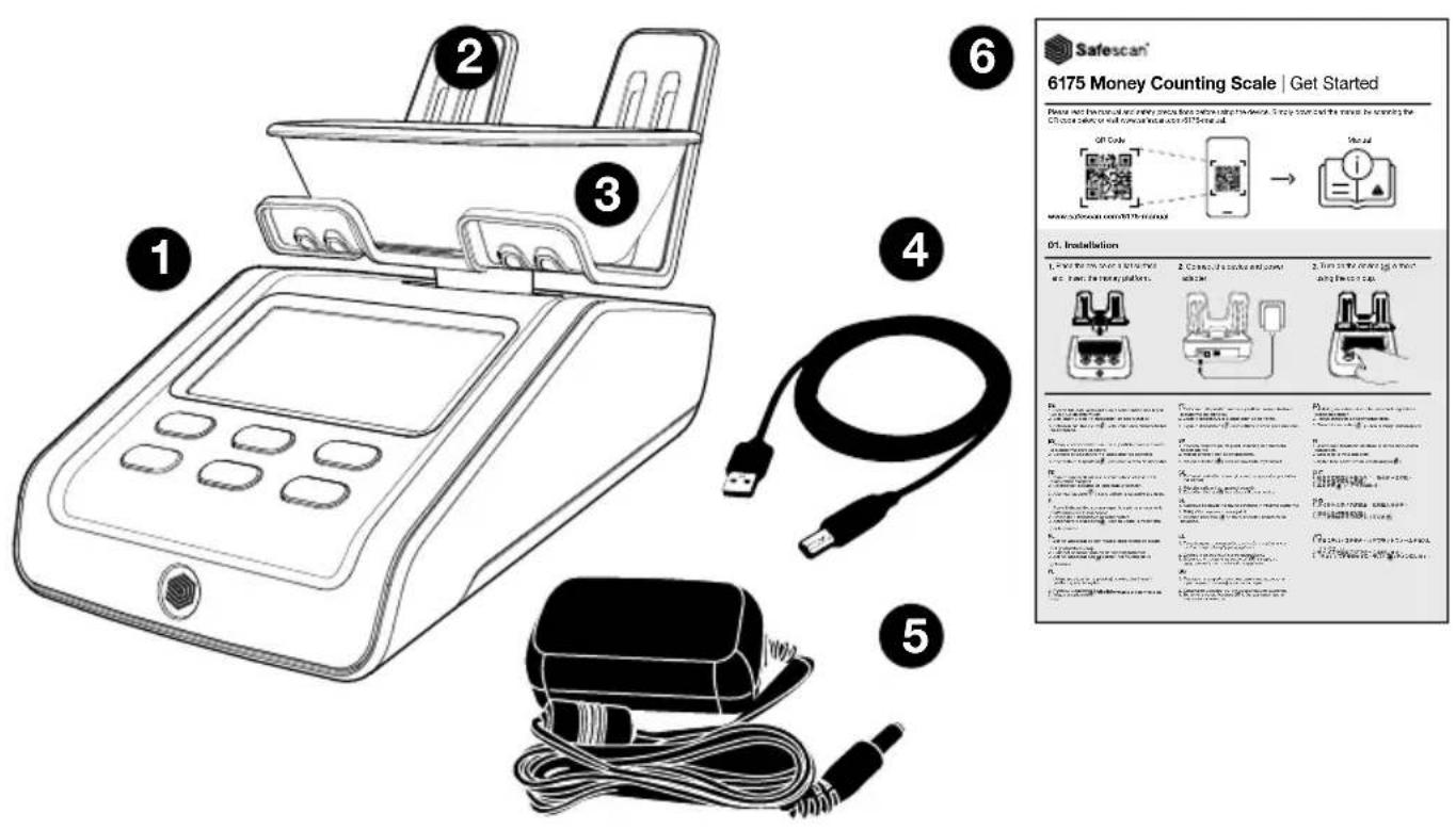 Safescan 6175 - Contenu de l'emballage - 1