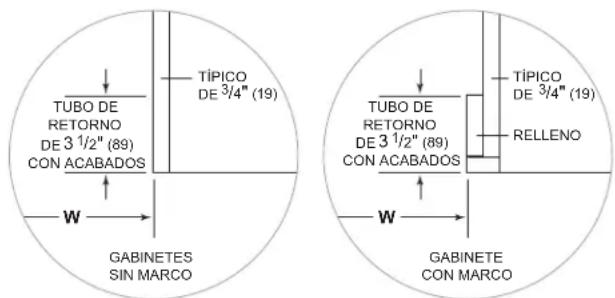 Sub-Zero DEU2450RR - Dimensiones de abertura - 2