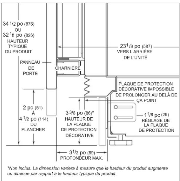 Sub-Zero DEU2450RR - DÉGAGEMENT DE LA PLAQUE DE BUTÉE - 1