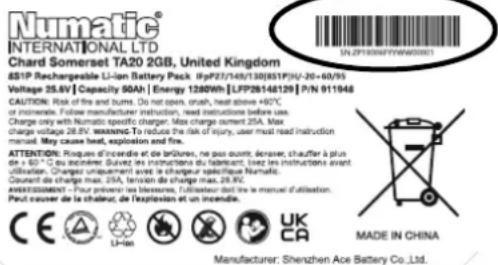 Numatic TBL6055T - Garantie lithium-ion-accu - 1