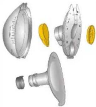 MEDELA Magic InBra - Container, containerdeksel, membraan, kleppen en borstschilden - 1