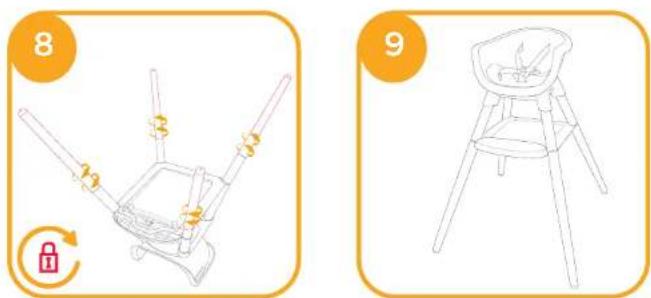 Joie Chestnut - Highchair Assembly - 5