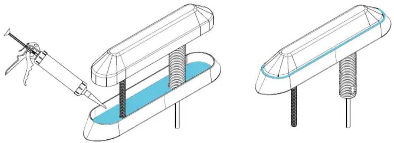 SIMRAD Active Imaging HD (Thru-Hull) - Fixation de la sonde au bloc de carénage - 2