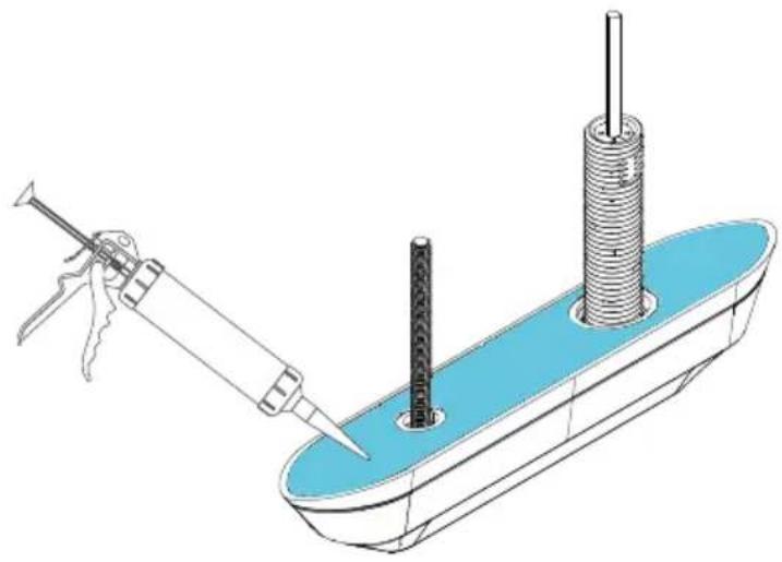SIMRAD Active Imaging HD (Thru-Hull) - Fixation de l'ensemble à la coque - 1