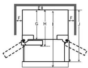 LG LF25Z6211S - Dimensions and Clearances - 3