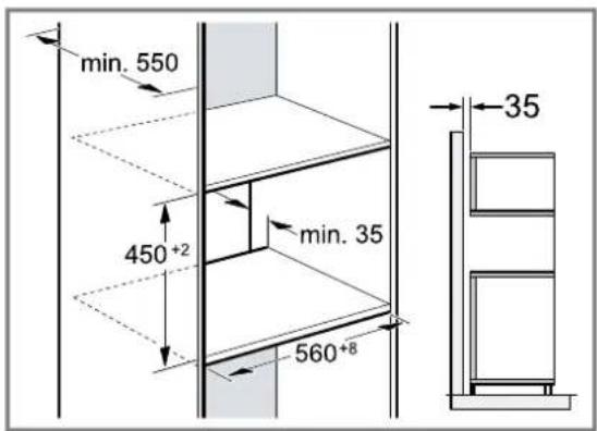 SIEMENS CE732GX.1 - Installation dans un meuble haut - 1