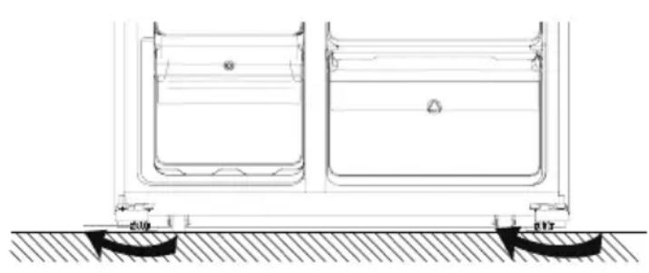 DANBY DFF212B1SLDB - Nivelación del Refrigerador - 2