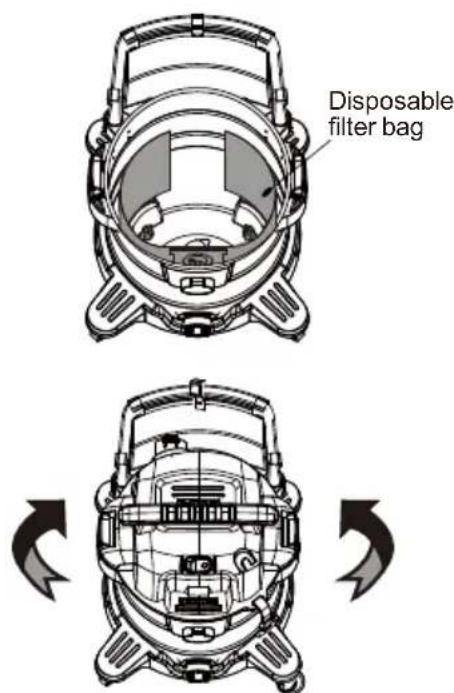 DEWALT DXV04A - INSTALLING THE DISPOSABLE FILTER BAG - 1