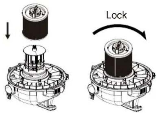 DEWALT DXV04A - INSTALLING THE CARTRIDGE FILTER - 1