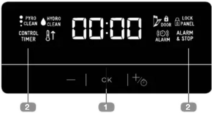 TEKA HSB 6360 P - Beschrijving van de elektronische klok - 1