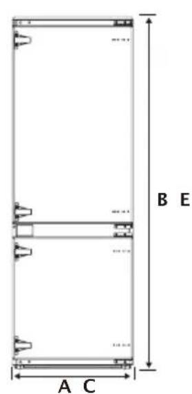 TEKA RBF 78385 FI - Diagrama del espacio necesario - 1