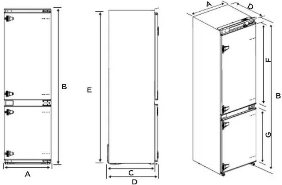 TEKA RBF 78385 FI - Space requirement diagram - 1