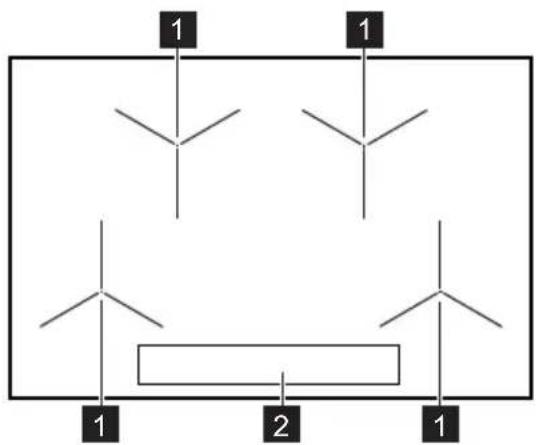 AEG TO84IA0FIT - Cooking surface layout - 1