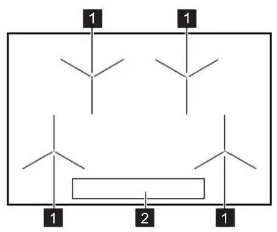 AEG TO84IA0FIT - Agencement des zones de cuisson - 1