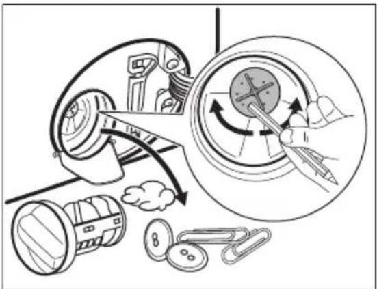 AEG L97FSR14L6U - Ga te werk zoals beschreiben in de volgende diagrammen om het pompfilter te reinigen: - 5