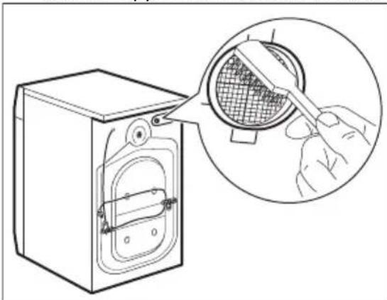 AEG L97FSR14L6U - De filter van de toevoerslang en de klepfilter reinigen - 3