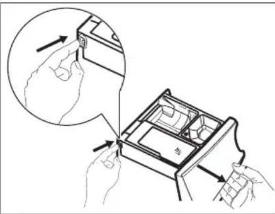 AEG L97FSR14L6U - Cleaning the detergent dispenser and the salt compartment - 1