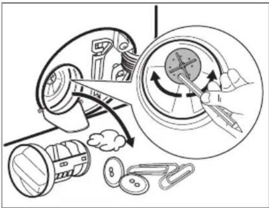 AEG LR87ADBC06 - Gehen Sie wie in den folgenden Diagrammen beschrieben vor, um den Pumpenfilter zu reinigen: - 5