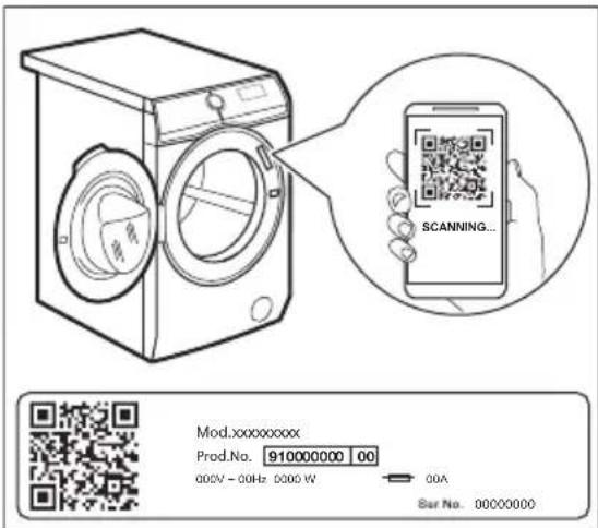AEG L86FSR16S4Q - QR-code op typeplaatje - 1
