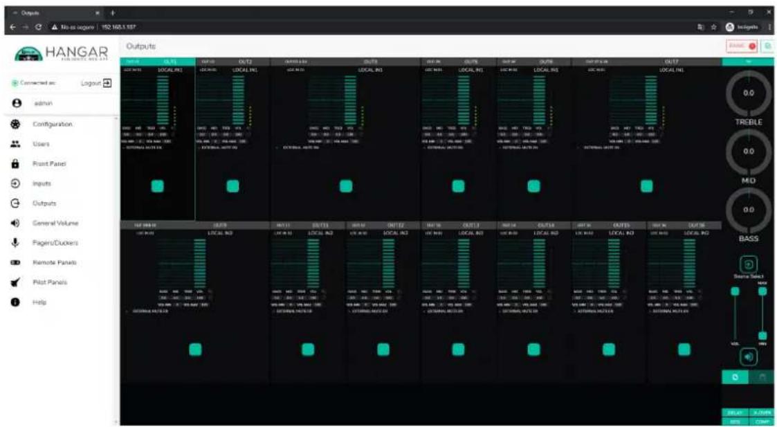 Ecler HUB1616 - OUTPUTS (Sorties) - 1