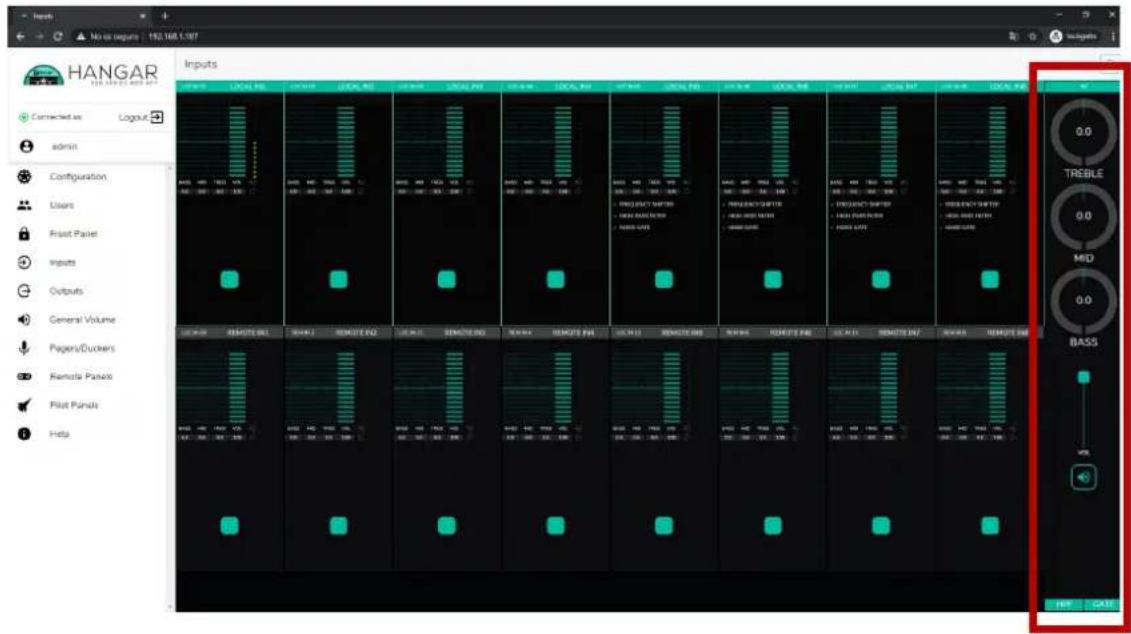 Ecler HUB1616 - INPUTS (Entrées) - 5