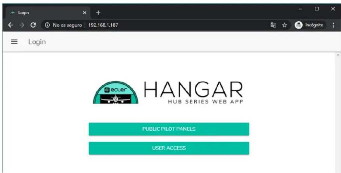 Ecler HUB1616 - ACCÈS À L'APPLICATION WEB HANGAR - 1