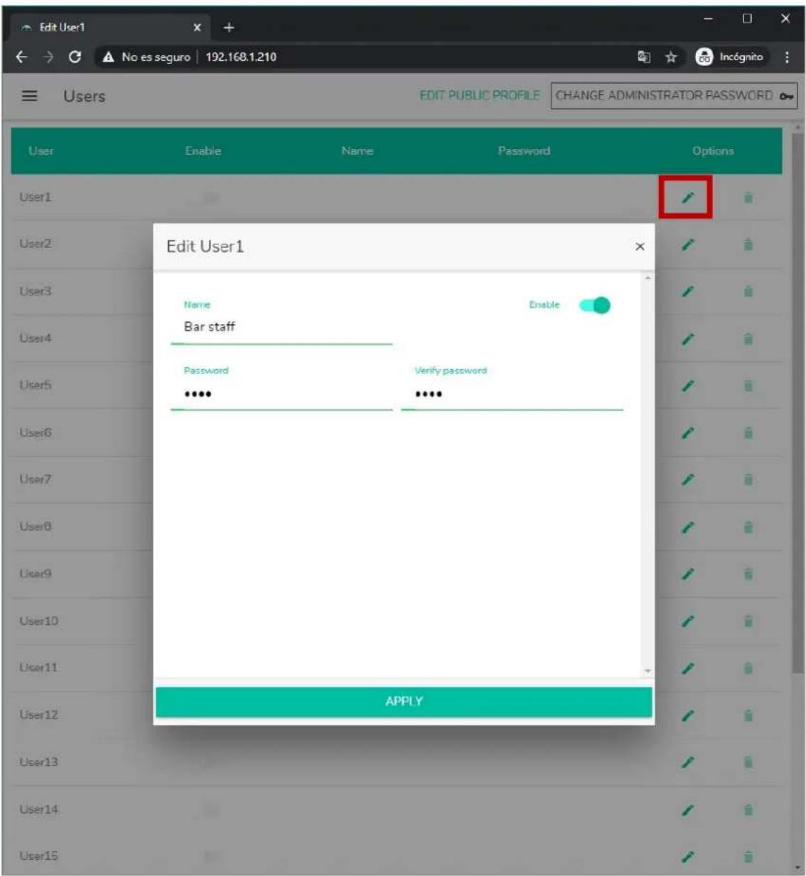 Ecler HUB1616 - USERS (Utilisateurs) - 2