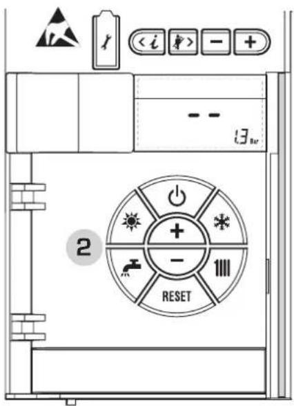 SIME MISTRAL HE ErP_BE - REGELING VAN DE TEMPERATUUR VAN HET WATER VOOR VERWARMING (Afb. 25) - 1