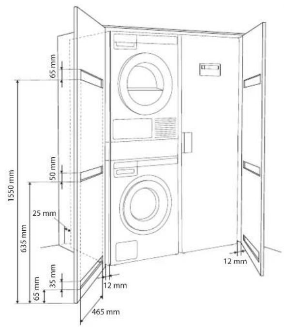 ASKO W2086C.W/3 - Exigences de ventilation pour les appareils de buanderie ASKO et leur encastrement dans un meuble - 1