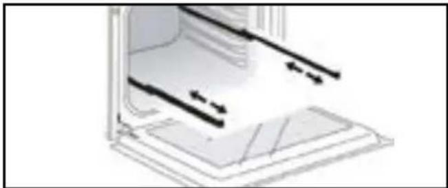 DE DIETRICH DOR4747 - INSTALLING AND REMOVING THE SLIDING RAILS - 1