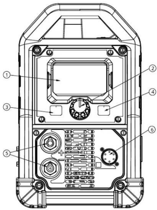 LINCOLN ELECTRIC Square Wave 205 - CASE FRONT CONTROLS (COMMANDES DE L'AVANT DU BOÎTIER) - 1