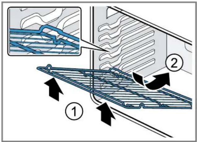 BOSCH HEF1050MC - Inserting the wire rack - 1