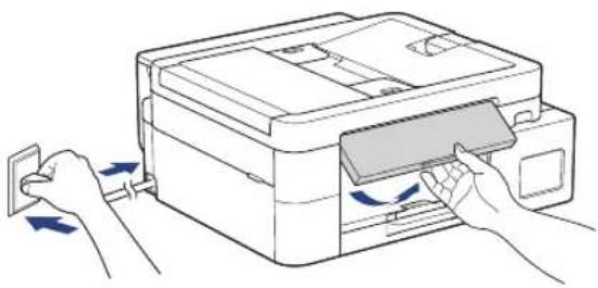 BROTHER DCP-T580DW - Branchez le cordon d'alimentation - 1