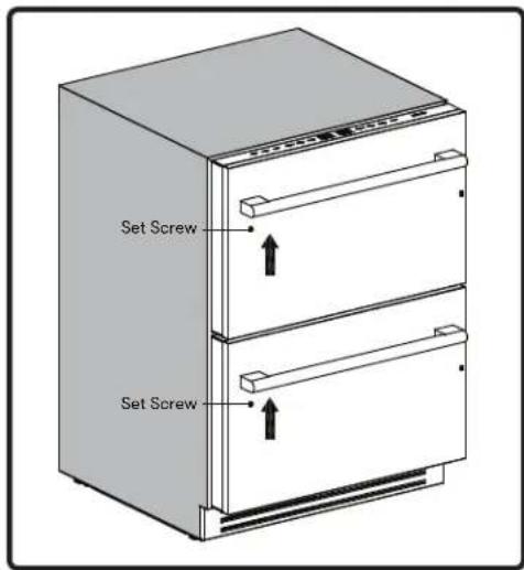Zephyr Presrv PRRFD24C2AS - Installing the Drawer Handles - 2