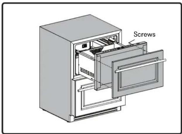 Zephyr Presrv PRRFD24C2AS - Installing the Drawer Handles and Overlay Panel - 4