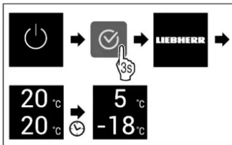 LIEBHERR CBNdgc 5723 Plus - Ενεργοποίηση συσκευής - 1