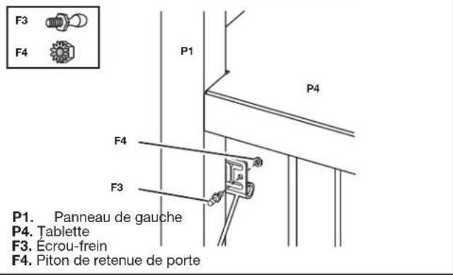 Gladiator GAFS42KDJG - Fixation du piton de retenue de la porte - 1