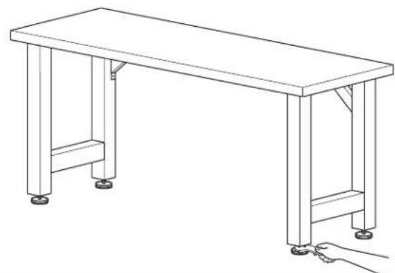 Gladiator GAWB66HWGG - Adjust leveling legs - 1