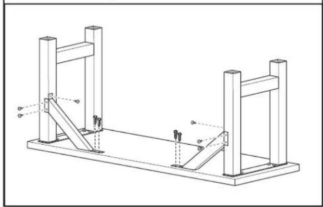 Gladiator GAWB66HWGG - Fasten angle braces to workbench - 1
