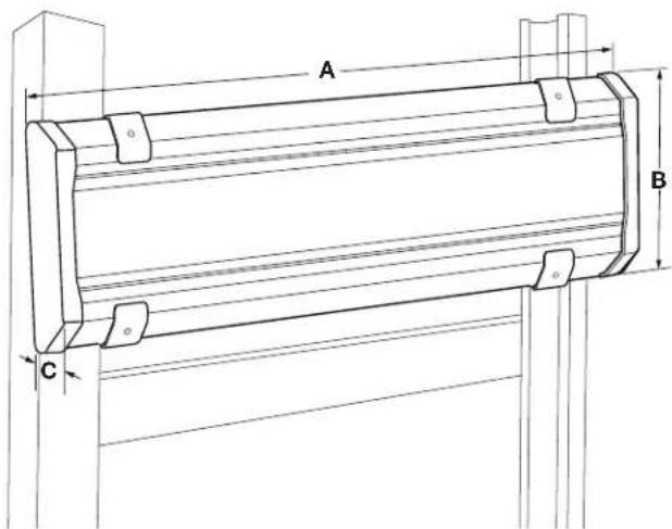 Gladiator GASL182PHB - DIMENSIONES DEL PAQUETE PARA CANASTA DE ALTA RESISTENCIA GEARTRACK® - 1